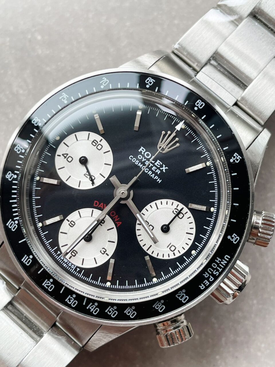 VINTAGE Rolex Daytona 6263 SS Black Dial 2 on Bracelet Venus 75
