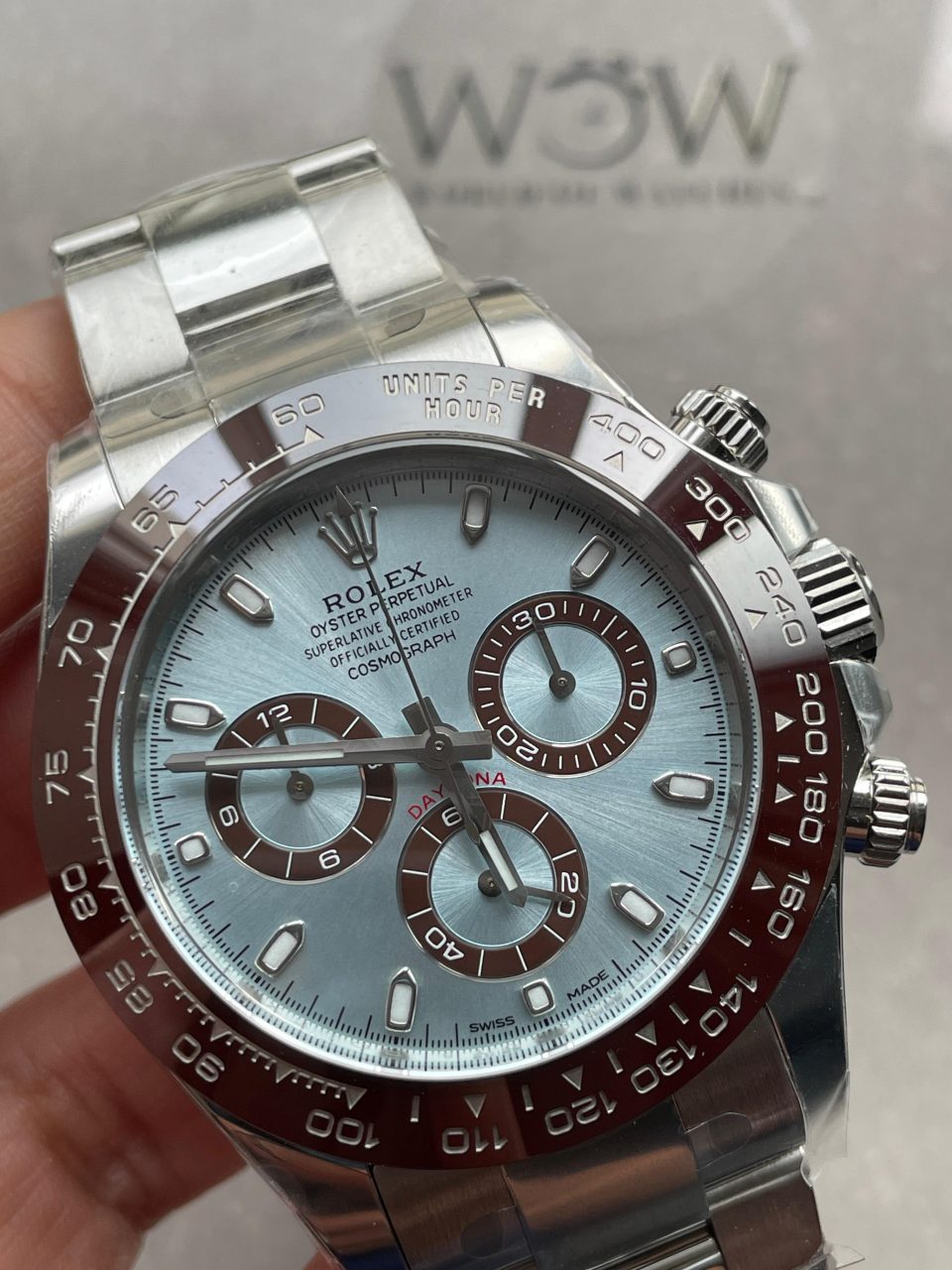 Clean Factory 1:1 Rolex Daytona 116506 50th Anniversary Best Edition Ice Blue Dial Lume Markers SA4130 V2