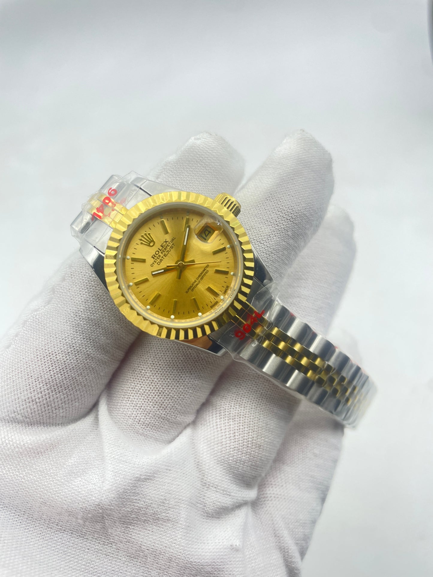 Rolex Lady-Datejust Steel and Yellow Gold Champagne Index Dial  Ref.69173