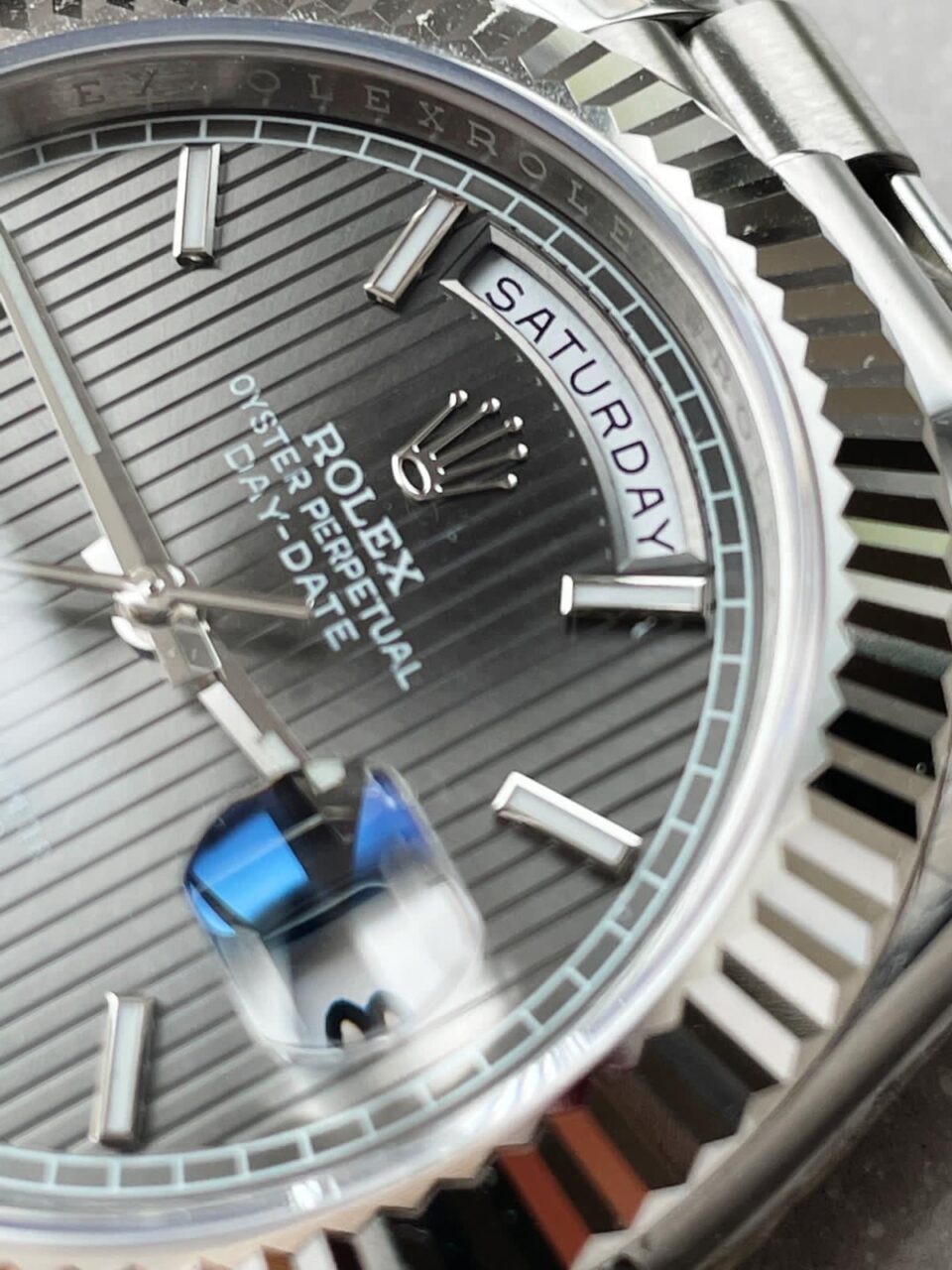 EWF Factory SS 1:1 Rolex Day Date II 228239 Best Edition Black Dial A3255
