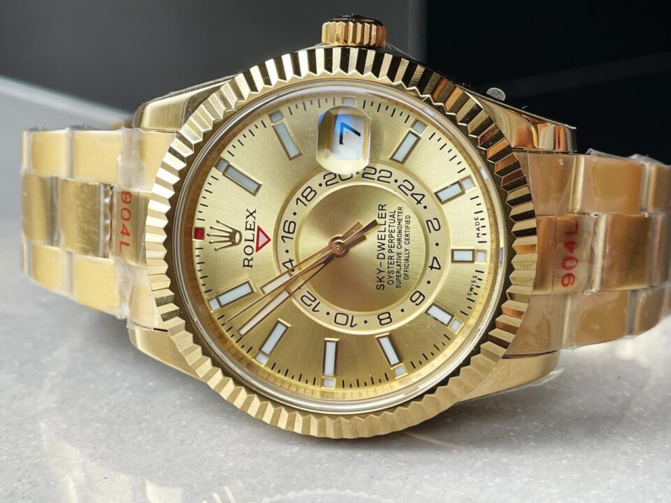 Noob FACTORY 1:1 Rolex Sky-Dweller 326934 SS Best Edition Gold Dial A23J  ?330.00