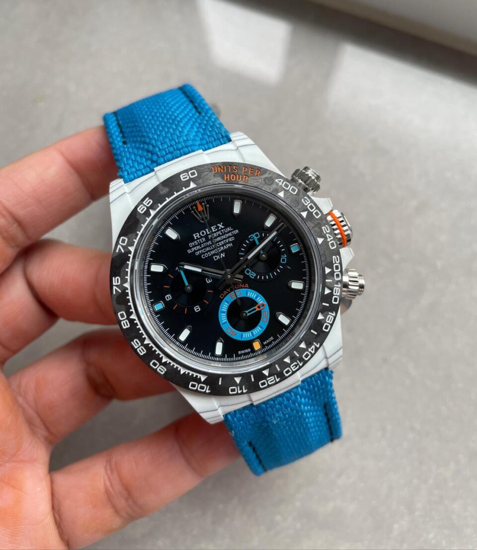 diw factory 1:1 Rolex DIW Factory Daytona NTPT Carbon fibre Blue Strap