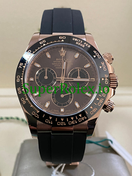 Rolex Cosmograph Daytona 40 Everose Gold Chocolate Index Dial Ref.116515LN