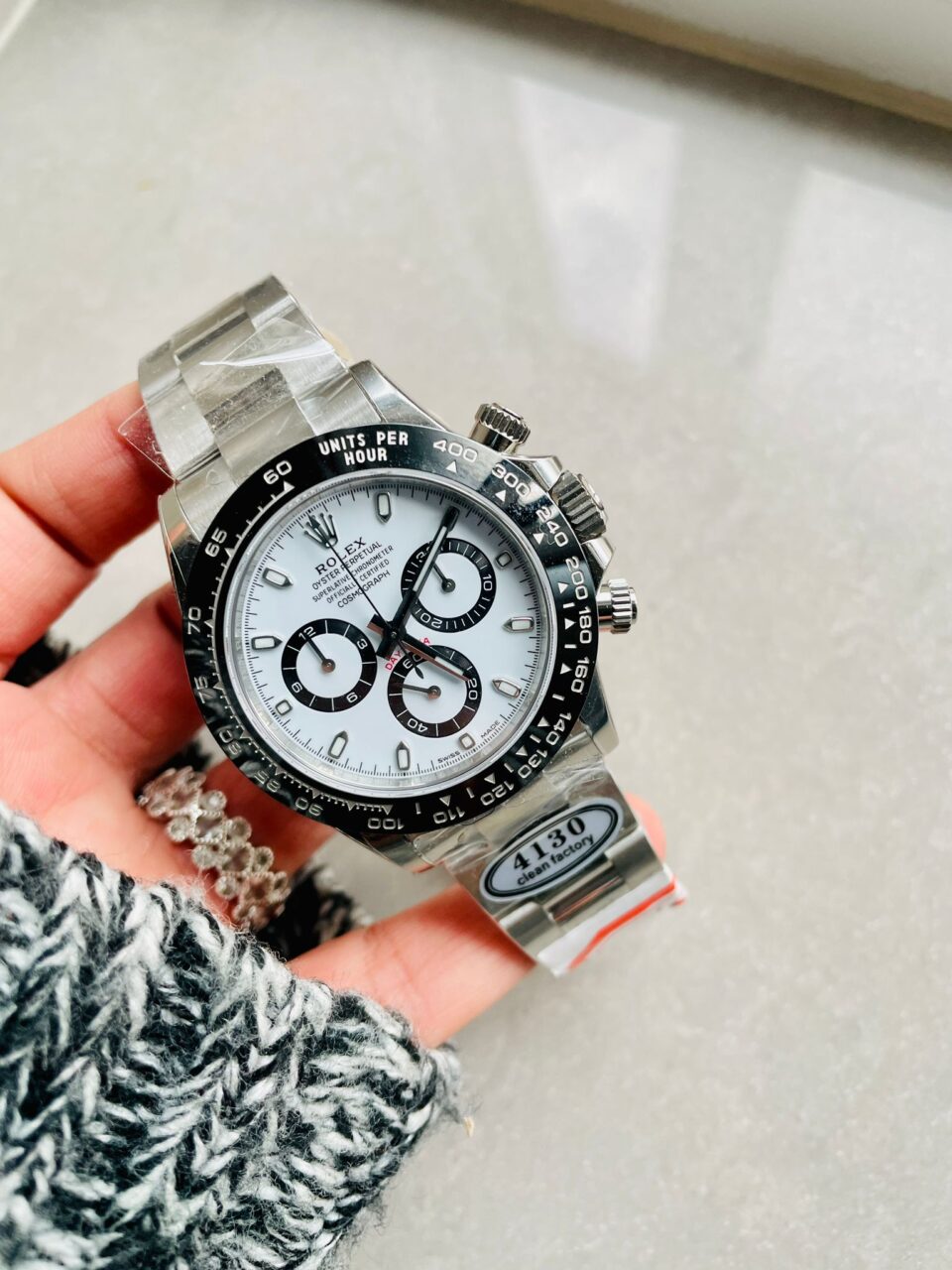 CLEAN FACTORY 1:1 Rolex Daytona 116500 PANDA Best Edition CF 904L SS Case and White Dial