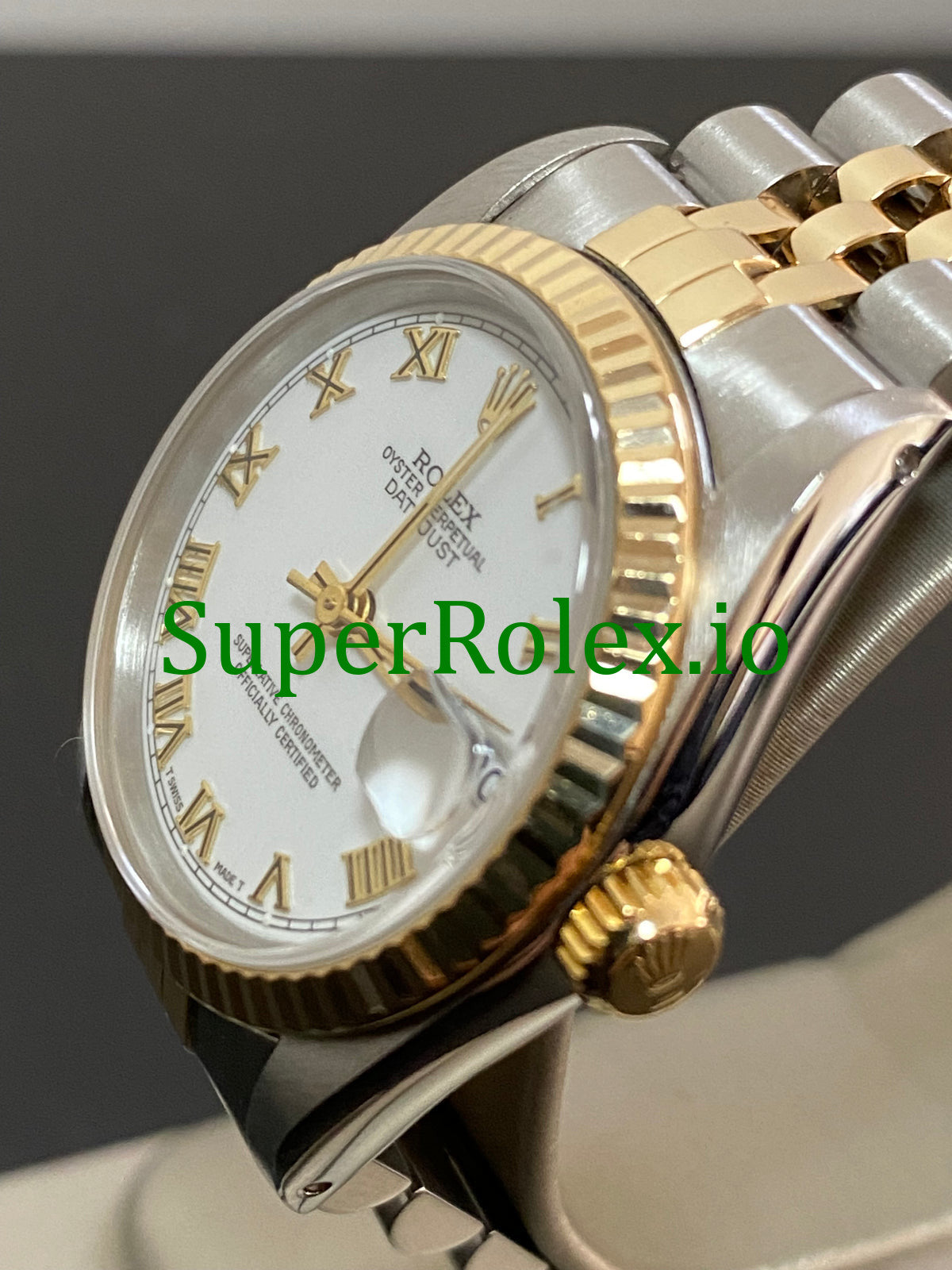 Rolex Datejust 31 Yellow Gold White Roman Dial Ref.68273