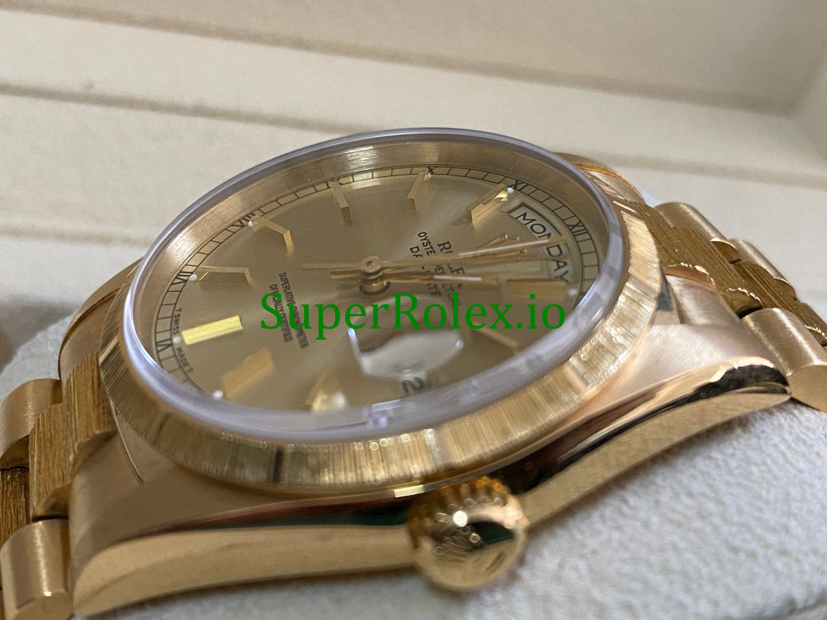Rolex Day-Date 36MM Yellow Gold Ref.18248 - Champagne Index Dial