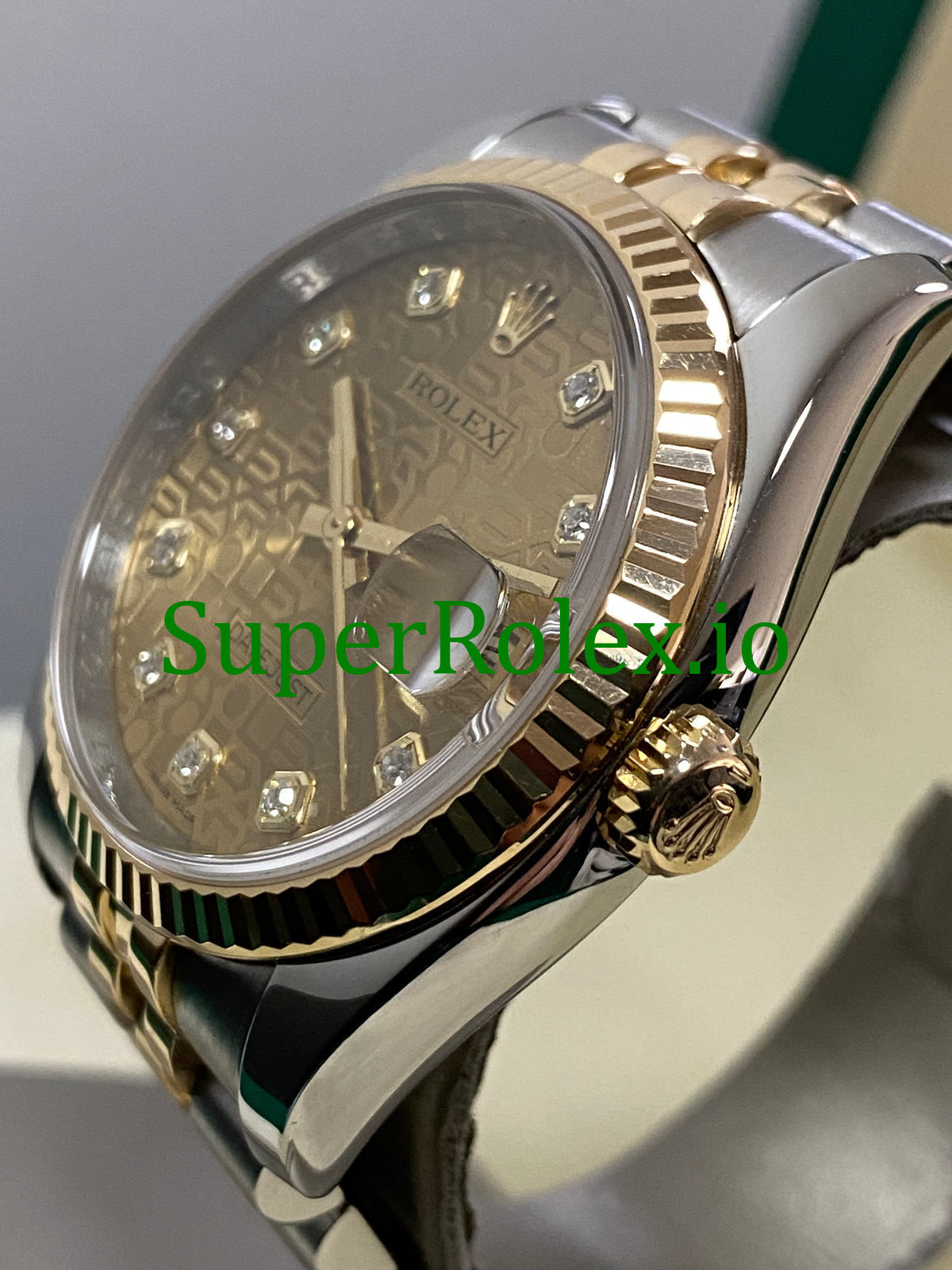 Rolex Datejust 36 Steel and Yellow Gold Diamond Dial Ref.116233